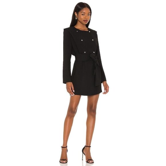 Amanda Uprichard Franconia Dress Black Womens Size Small - Picture 1 of 13